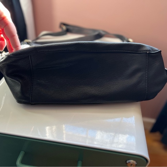 MMS Large Crossbody Messenger Bag with Gold Accents - Picture 6 of 11